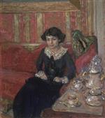 Edouard Vuillard  - Bilder Gemälde - Girl in an Interior