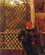 Edouard Vuillard  - Bilder Gemälde - In Front of the Window with Trellis