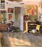 Edouard Vuillard  - Bilder Gemälde - Lucie Belin in the Studio