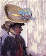 Edouard Vuillard  - Bilder Gemälde - Model in a Large Hat