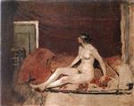 Edouard Vuillard  - Bilder Gemälde - Nude on a Blanket with Red Flowers