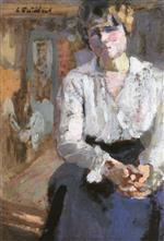 Edouard Vuillard  - Bilder Gemälde - Seated Woman with Joined Hands