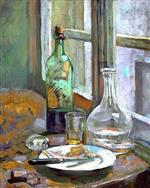 Edouard Vuillard  - Bilder Gemälde - Still Life with Bottle and Jug
