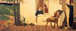 Edouard Vuillard  - Bilder Gemälde - Stroking the Dog