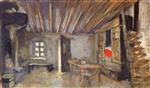 Edouard Vuillard  - Bilder Gemälde - Studio Interior, Model for the Scenery of 'La Lepreuse'