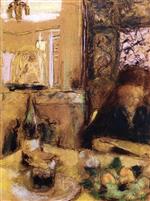 Edouard Vuillard  - Bilder Gemälde - The Artist's Mother Reading