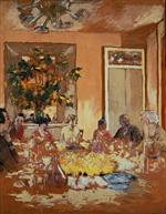 Edouard Vuillard  - Bilder Gemälde - The Dining Room at Clayes Chateau