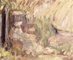 Edouard Vuillard  - Bilder Gemälde - Woman and Girl in a Landscape