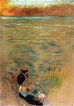 Edouard Vuillard  - Bilder Gemälde - Woman by the Sea