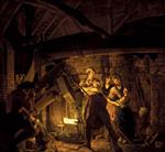 Joseph Wright of Derby - Bilder Gemälde - An Iron Forge