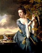 Joseph Wright of Derby  - Bilder Gemälde - Portrait of Elizabeth, Mrs John Bostock