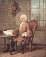 William Hogarth - Bilder Gemälde - Portrait des Dr. Benjamin Hoaldy
