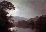 Joseph Wright of Derby  - Bilder Gemälde - Snowdon by Moonlight