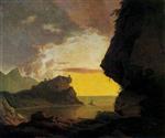 Joseph Wright of Derby  - Bilder Gemälde - Sunset on the Coast near Naples