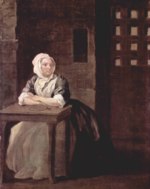 William Hogarth - paintings - Portraet der Sarah Macholm im Gefaengnis