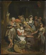 Johann Zoffany - Bilder Gemälde - A Florentine Fruit Stall