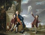 Johann Zoffany  - Bilder Gemälde - George Fitzgerald with His Sons George and Charles