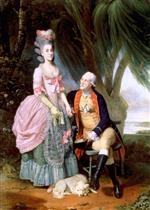 Johann Joseph Zoffany  - Bilder Gemälde - John Wilkes and His Daughter Polly