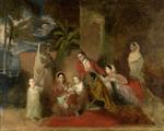 Johann Zoffany  - Bilder Gemälde - Major William Palmer with His Second Wife, the Mughal Princess Bibi Faiz Bakhsh