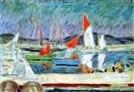 Pierre Bonnard  - Bilder Gemälde - Boats in the Harbor, Le Cannet