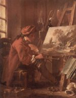 Francois Boucher - Peintures - Le peintre dans son atelier