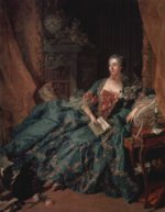 Francois Boucher - Peintures - Portrait de Madame de Pompadour
