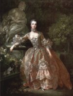 François Boucher - Peintures - Portrait de Madame de Pompadour