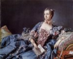 Francois Boucher - Peintures - Portrait de Madame de Pompadour