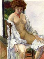 Pierre Bonnard  - Bilder Gemälde - Nude with Robe