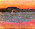 Pierre Bonnard  - Bilder Gemälde - Sailboat at Sunset