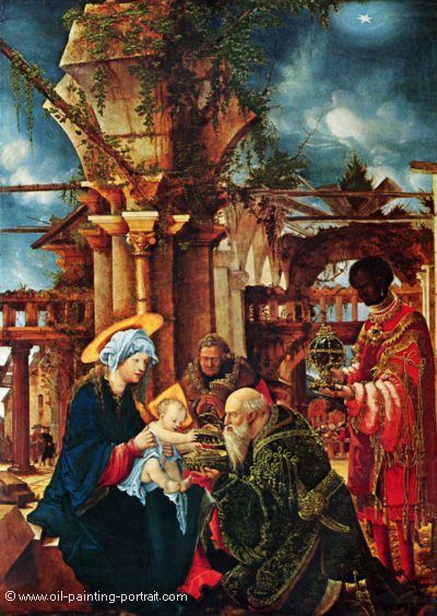 Die Anbetung der heiligen drei Koenige