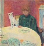 Pierre Bonnard  - Bilder Gemälde - Woman with a Cat
