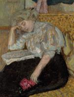 Pierre Bonnard  - Bilder Gemälde - Woman with a Rose
