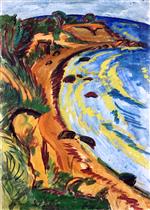 Ernst Ludwig Kirchner - Bilder Gemälde - Bay on the Fehmarn Coast