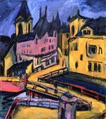 Ernst Ludwig Kirchner - Bilder Gemälde - Bridge by the City Gate, Chemnitz