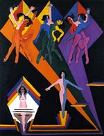 Ernst Ludwig Kirchner - Bilder Gemälde - Dancing Girls in Rays of Color
