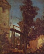 Albrecht Altdorfer - Peintures - Paysage avec une passerelle