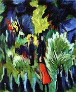 Ernst Ludwig Kirchner  - Bilder Gemälde - Graef's Garden in Jena