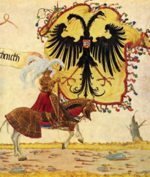 Albrecht Altdorfer - Peintures - Bannière et épée impériales, détail