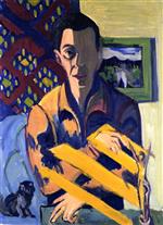 Ernst Ludwig Kirchner  - Bilder Gemälde - Self-Portrait