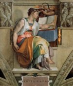 Michelangelo Buonarroti - Bilder Gemälde - ceiling sybils erithraea