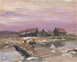 Konstantin Alexejewitsch Korowin - Bilder Gemälde - At the River Nerl