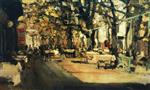 Konstantin Alexejewitsch Korowin  - Bilder Gemälde - Café in Yalta