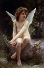 William Bouguereau - Peintures - Amour avec arc et flèche