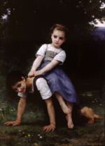 William Bouguereau - Peintures - Chevauchant sur le dos