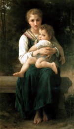 William Bouguereau - Peintures - Frère et soeur