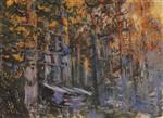Konstantin Alexejewitsch Korowin  - Bilder Gemälde - The Forest