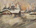 Konstantin Alexejewitsch Korowin  - Bilder Gemälde - Winter Scene