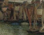 Henri Le Sidaner - Bilder Gemälde - Boats in Treport