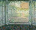 Henri Le Sidaner  - Bilder Gemälde - Courtyard from a Window